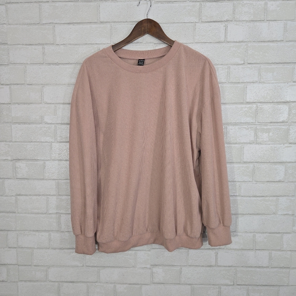SHEIN corduroy feel long sleeve top